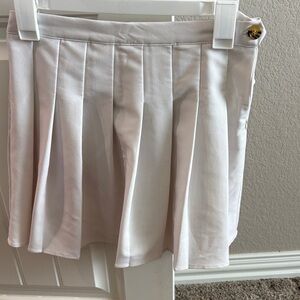 Gianni Bini Cream Mini Skirt with Pleats